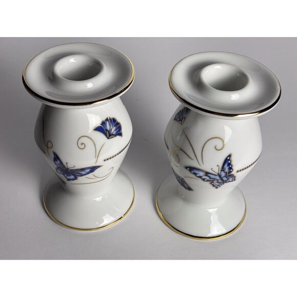 VTG Apilanlehti Fyrklovern Firkloveren Porcelain Candlestick Holders-set Of 2 - Picture 4 of 8